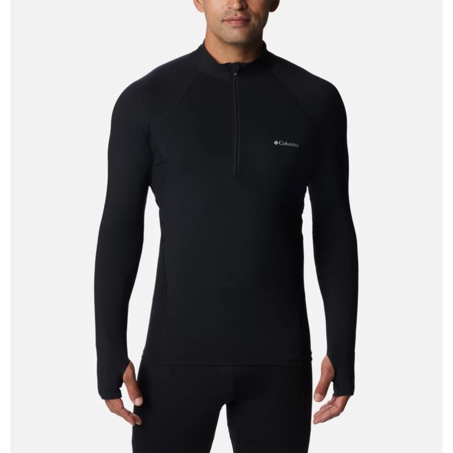 Columbia Black Omni-Heat Midweight Baselayer Half Zip Für Herren