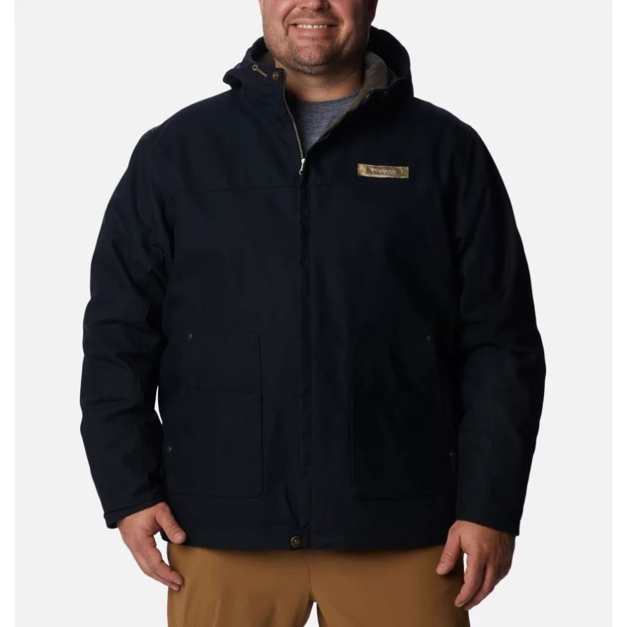 Columbia Black Herren-Roughtail-Arbeitsjacke Mit Kapuze, Groß