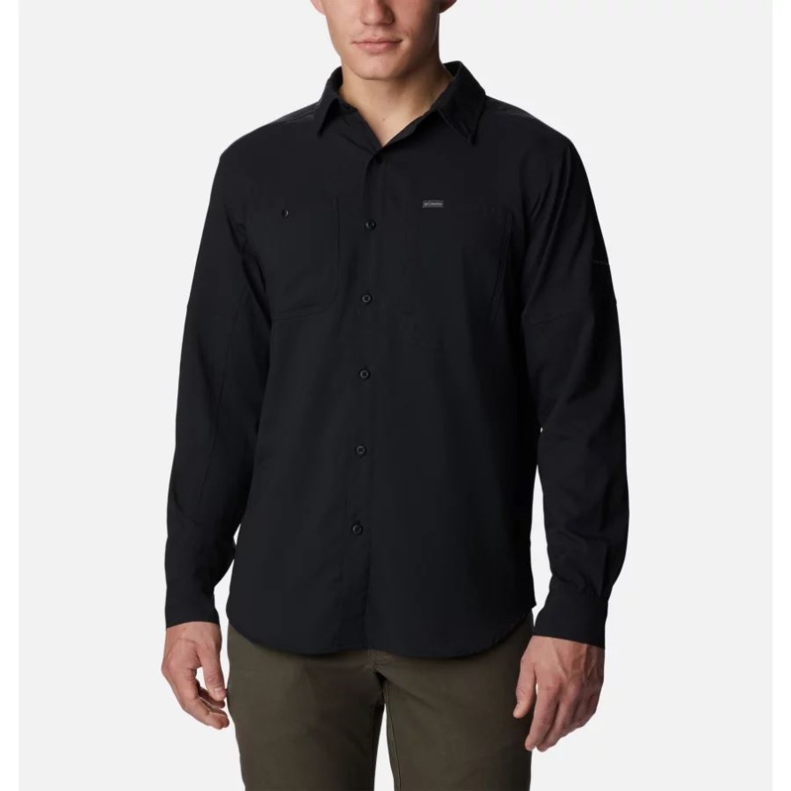 Columbia Black Silver Ridge Utility Lite Langarmhemd Für Herren