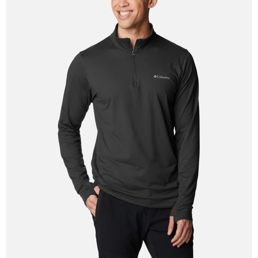Columbia Black Tech Trail Pullover Mit Viertelreißverschluss Für Herren
