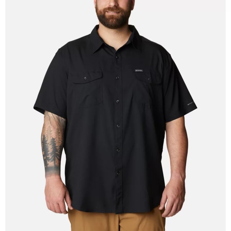Columbia Schwarzes, Kurzärmliges Hemd Für Herren Nutzer Ii Solid