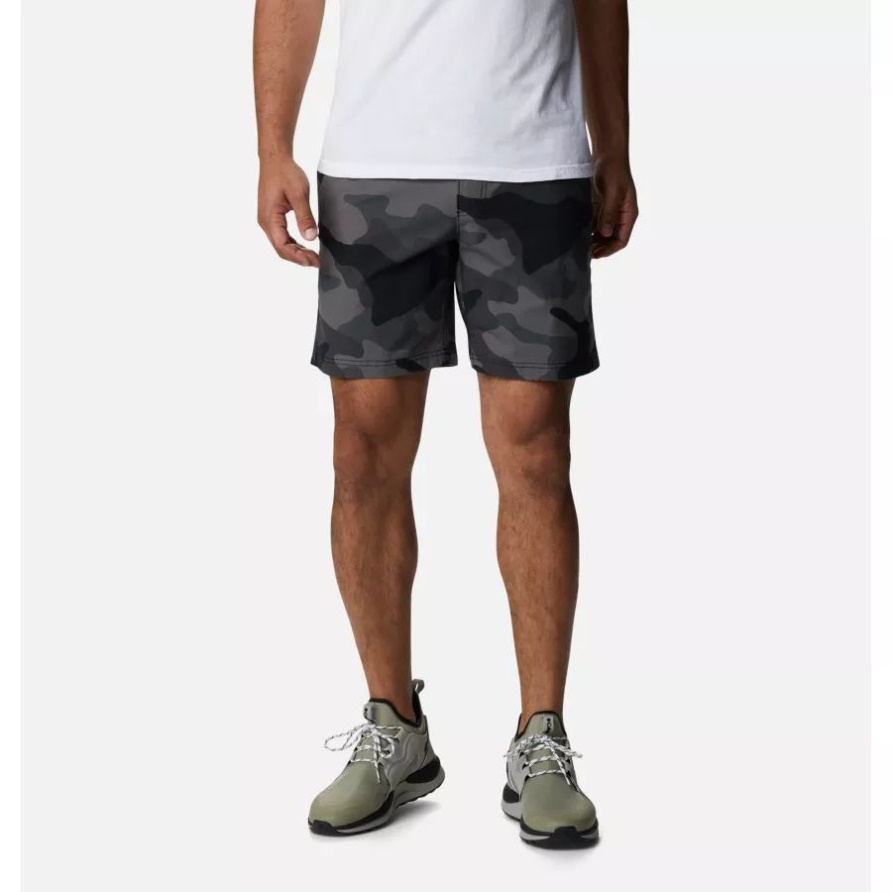 Columbia Black Mod Camo Wallowa Shorts Mit Gürtel Für Herren