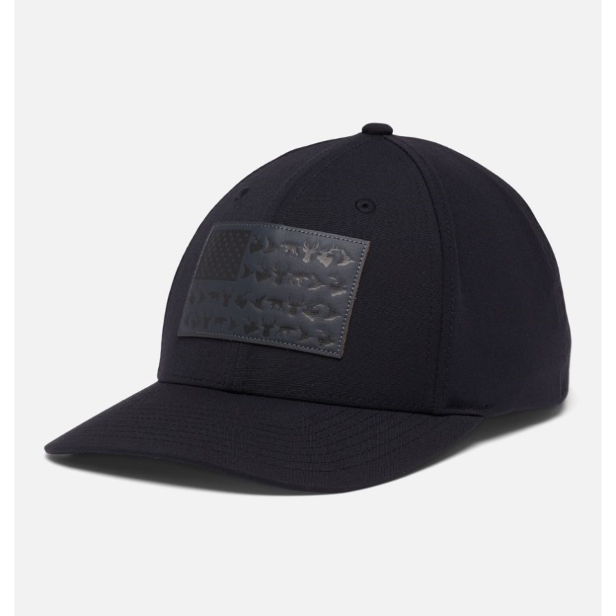 Columbia Black Phg Game Flag 110 Snap Back Cap Mid Crown