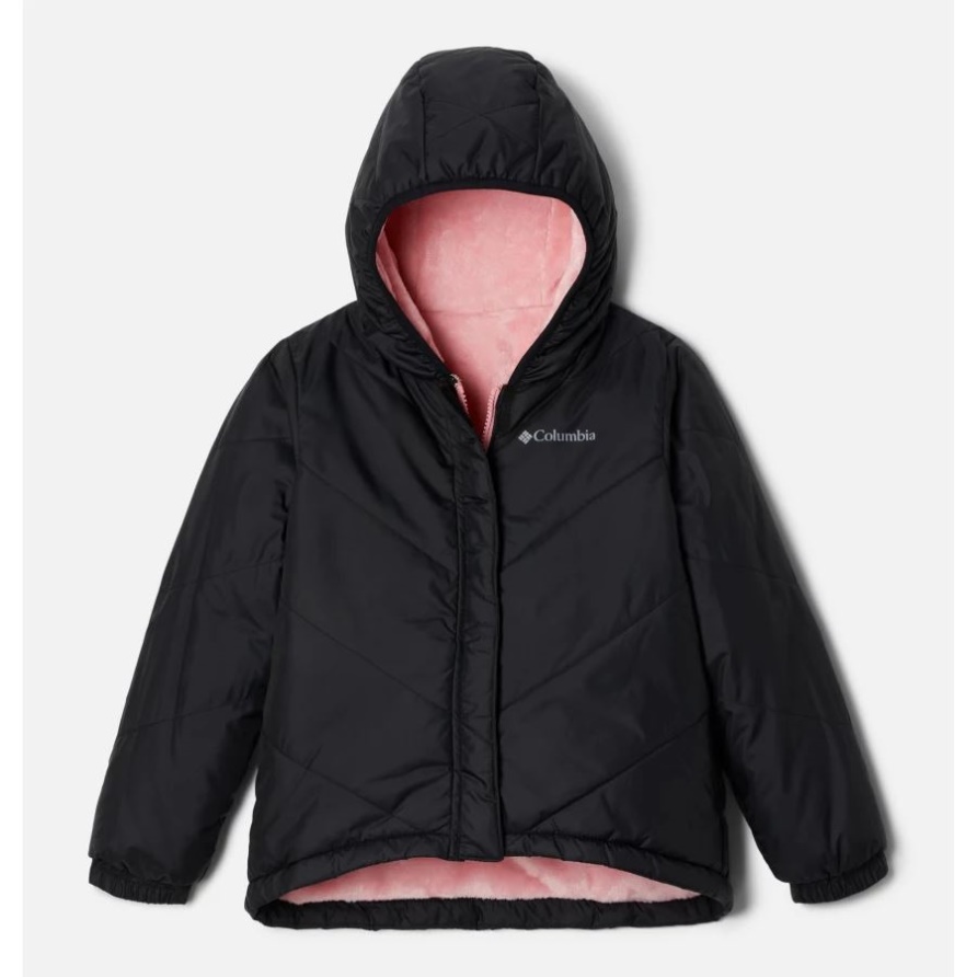 Columbia Black/Pink Orchid Big Tanne Wendejacke Für Mädchen
