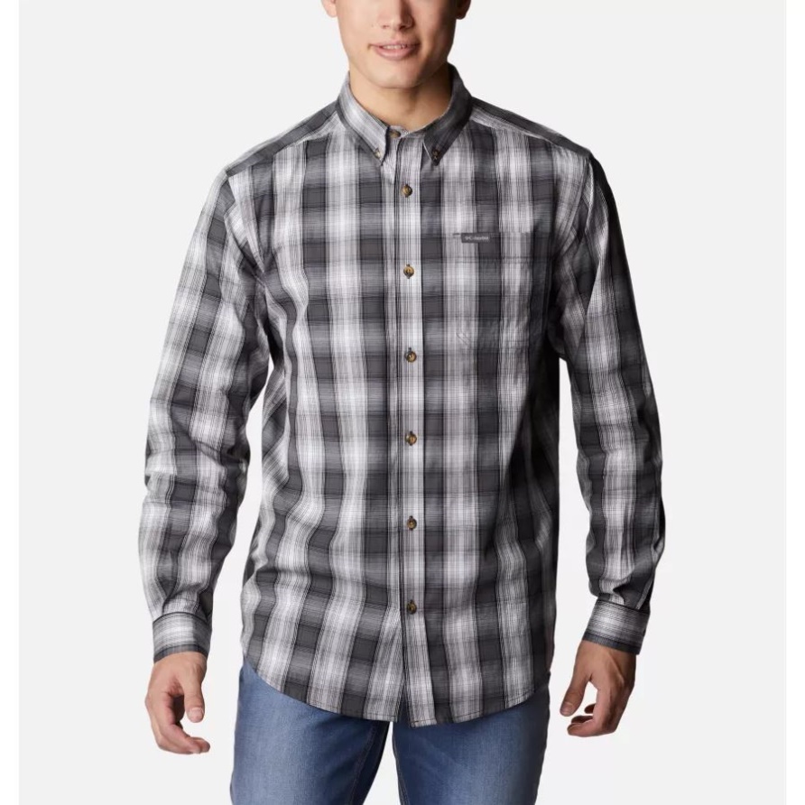Columbia Black Soft Ombre Rapid Rivers Ii Langarmshirt Für Herren