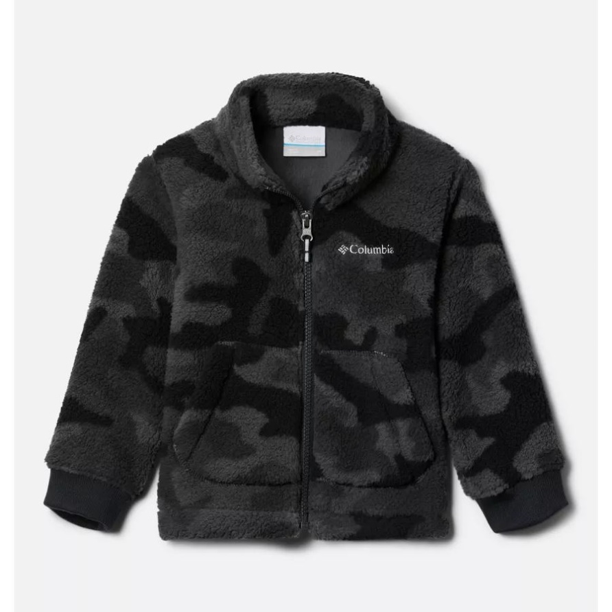 Columbia Black Trad Camo Robuster Ridge II Sherpa Mit Durchgehendem Reißverschluss Für Jungen
