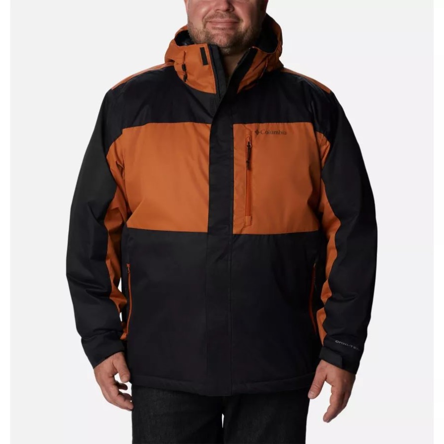 Columbia Schwarz/warm Kupfer Tipton Peak Ii Isolierte Jacke Für Herren Groß