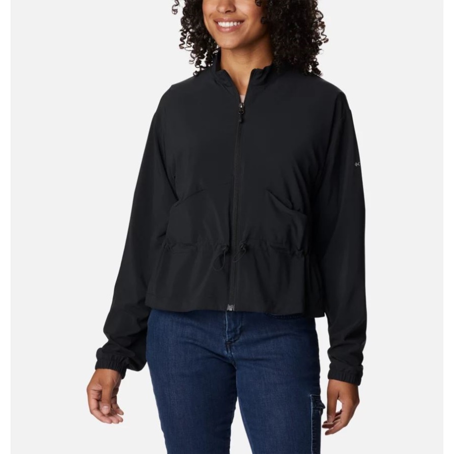 Columbia Black Boundless Beauty Jacke Mit Durchgehendem Reißverschluss Für Damen