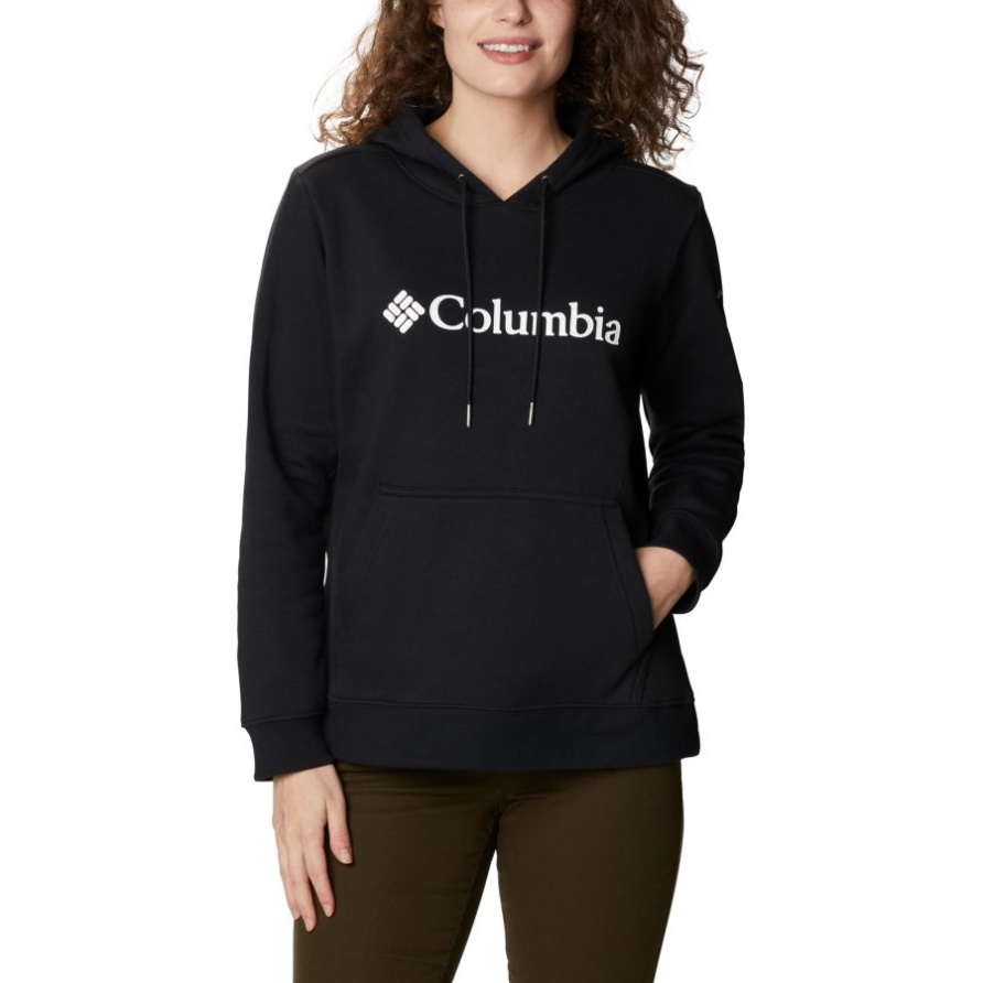 Columbia Black Columbia-Logo-Hoodie Für Frauen
