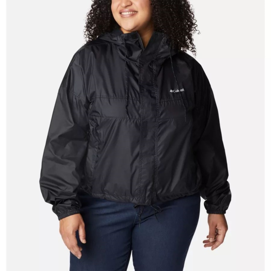 Columbia Black Flash Challenger Kurz Geschnittene Windjacke Für Damen In Übergröße