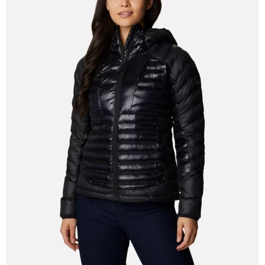 Columbia Black Labyrinth Loop Omni-Heat Infinity Isolierte Kapuzenjacke Für Damen