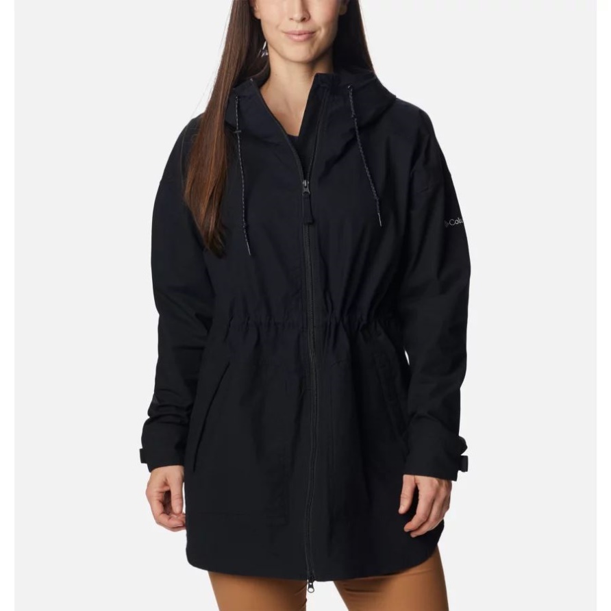 Columbia Black Lang Gefütterte Salbei Seefarbene Damenjacke
