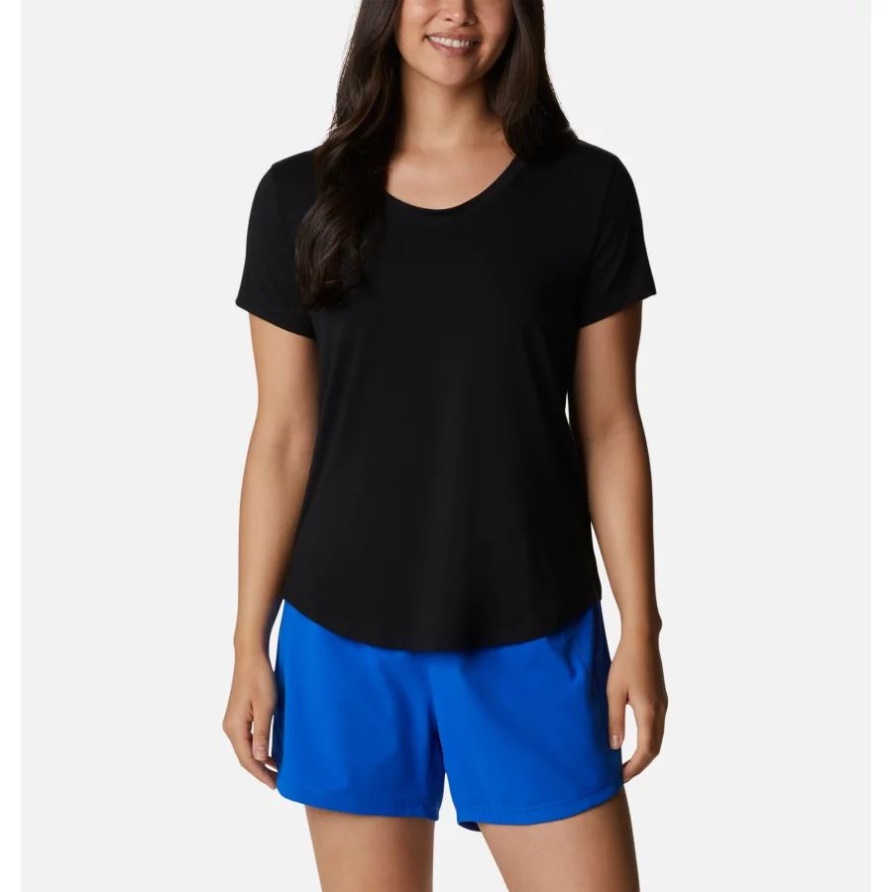 Columbia Black Slack Water Strick-T-Shirt Für Damen Ii