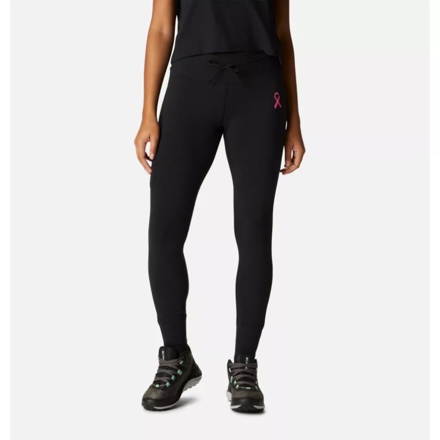 Schwarze Columbia-Damen-Leggings In Rosa