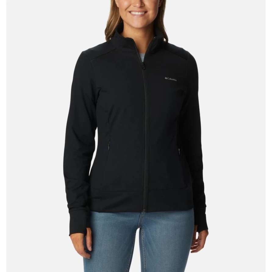 Columbia Schwarze Wochenend-Abenteuerjacke Mit Durchgehendem Reißverschluss Für Damen