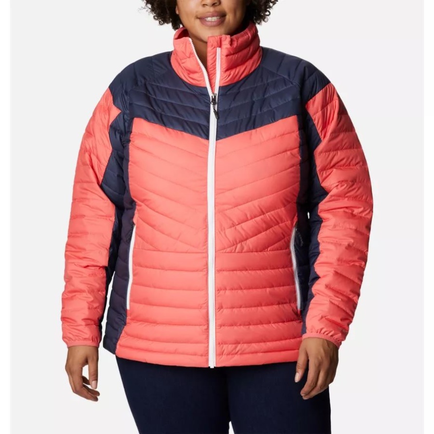 Columbia Blush Pink/nocturnal Puder Lite Ii Damen-isolierjacke Mit Durchgehendem Reißverschluss Plus Größe