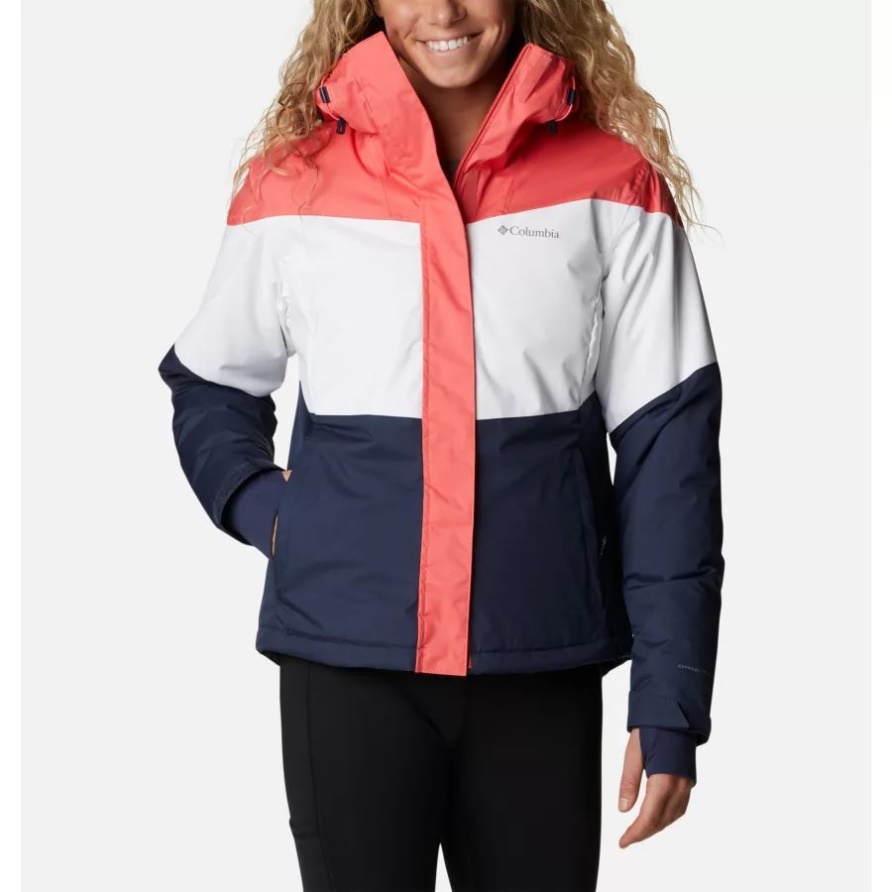 Columbia Blush Pink/weiß/nächtliche Tipton Peak Ii Isolierte Jacke Für Damen
