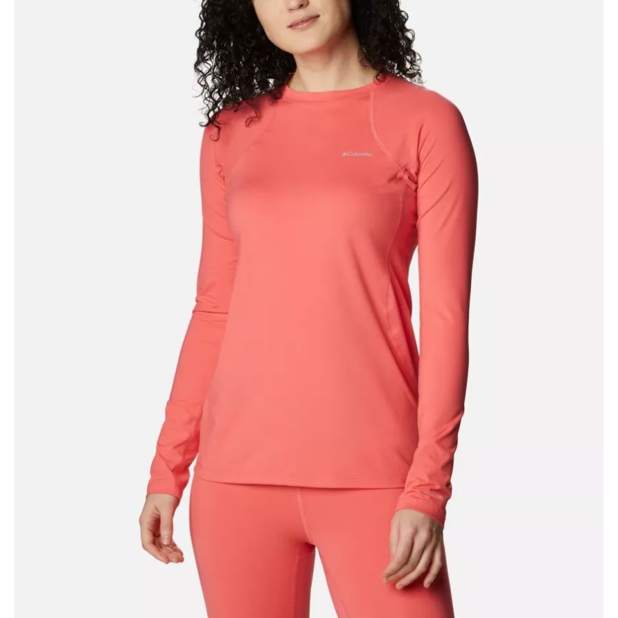 Columbia Omni-Heat Midweight Baselayer Crew In Blush Pink Für Damen