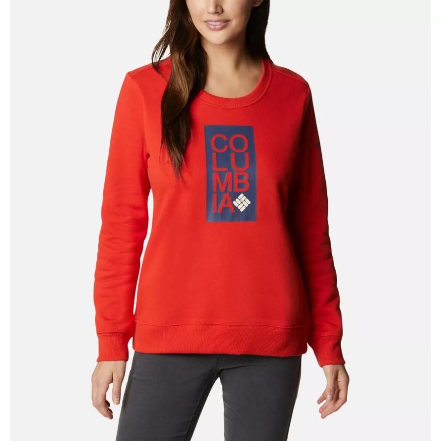 Columbia Das Columbia-sweatshirt Der Mutigen Orange Frauen