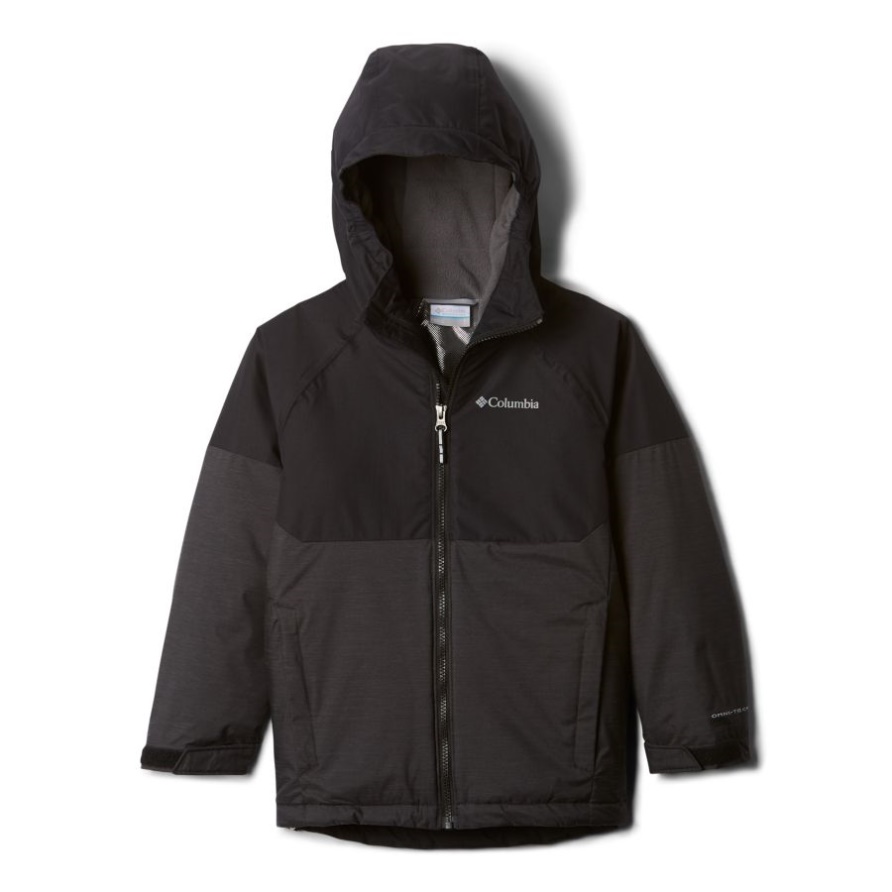 Columbia Alpine Actionii Wasserdichte Skijacke Für Jungen Schwarz Meliert/schwarz