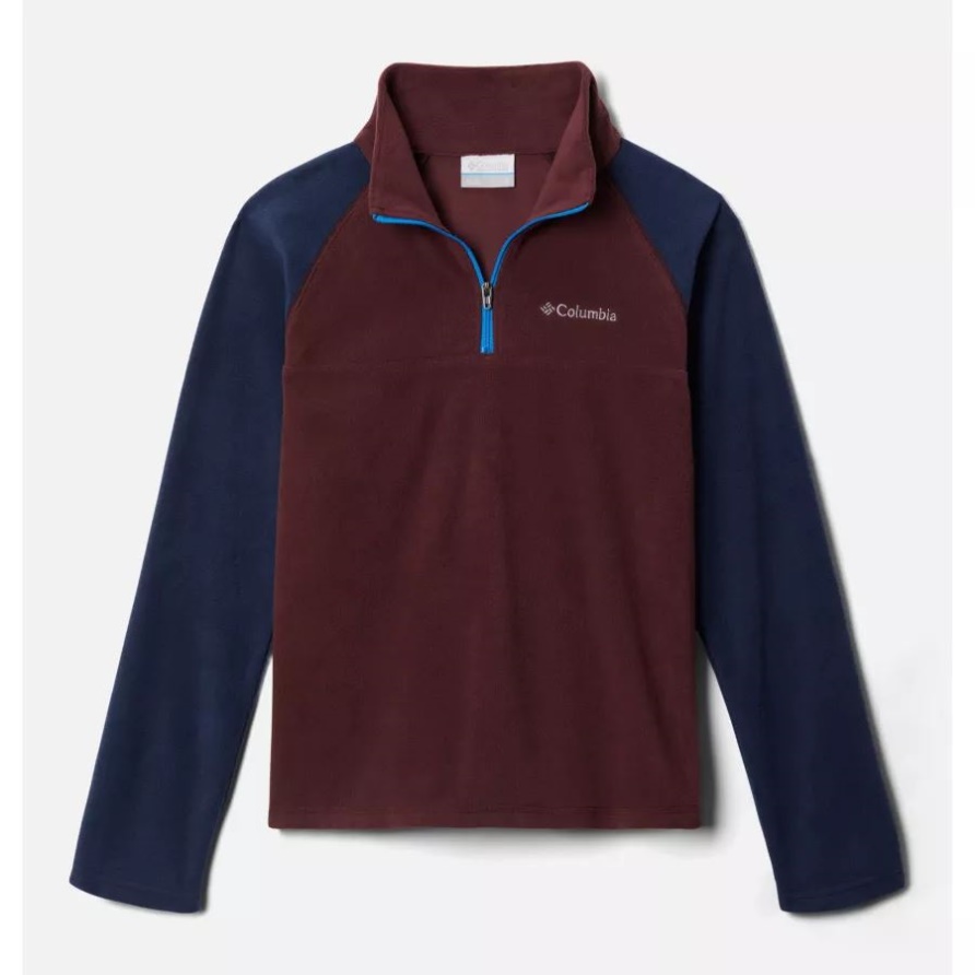Columbia Glacial Fleece Pullover Mit 1/4-Reißverschluss Für Jungen Elderberry/College Navy