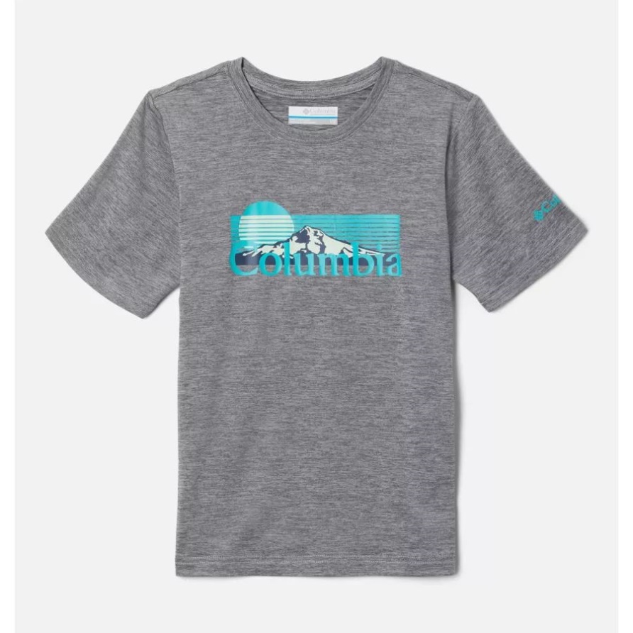 Columbia Mount Echo Kurzarm-Grafikhemd Für Jungen Columbia Grey Hthhr/Inverted Moonrise