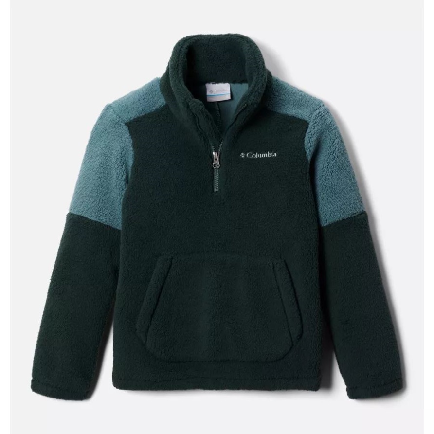 Columbia Robuster Ridge III Sherpa-Pullover Mit Halbem Reißverschluss Für Jungen, Fichte/Metall