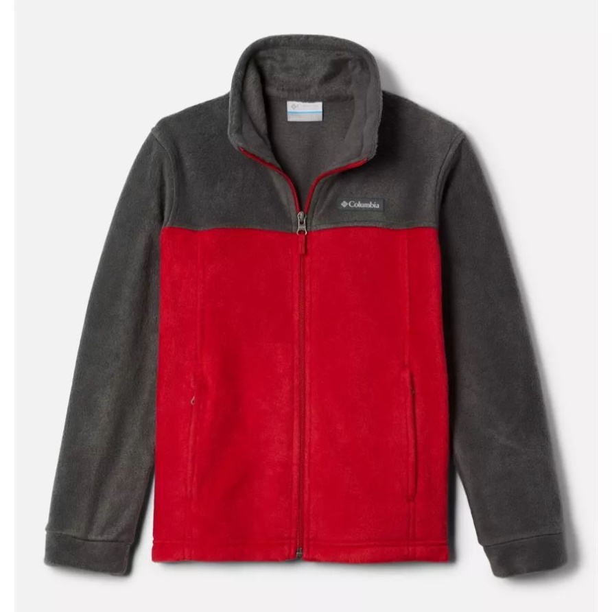 Columbia Jungen Steens Mountain Ii Fleecejacke Hai/mountain Red