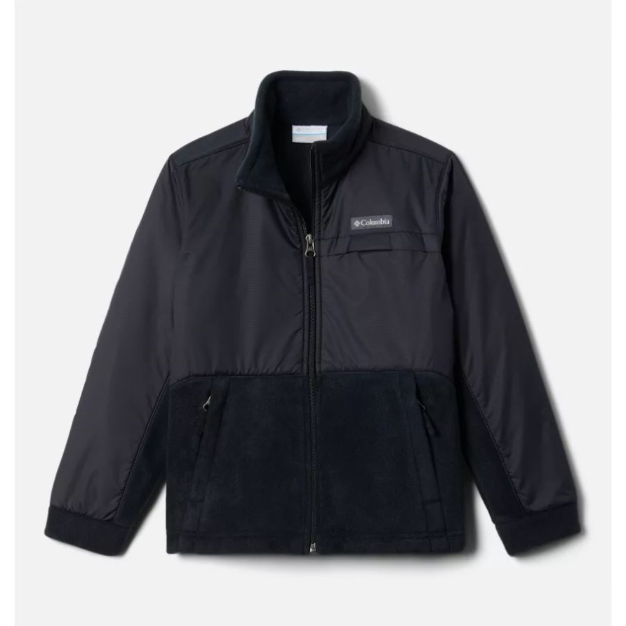 Columbia Jungen Steens Mountain Overlay Fleecejacke Schwarz