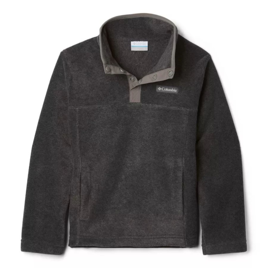 Columbia Jungen Steens Mountain1/4 Snap-Fleece-Pullover Anthrazit Meliert