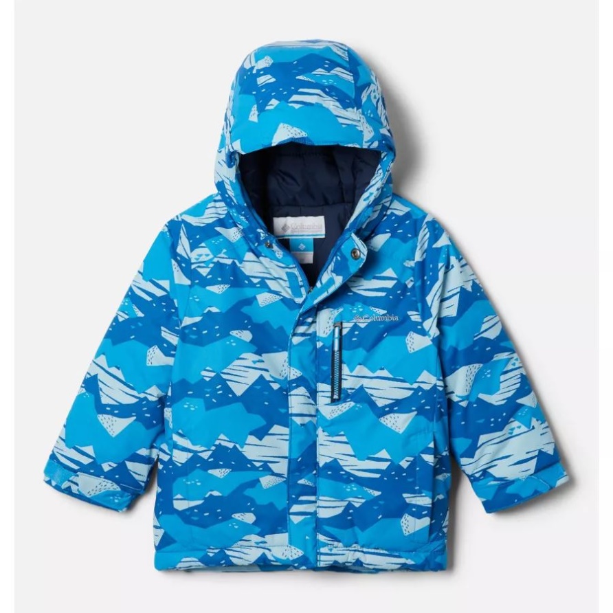 Columbia Alpine Free Fall II Jacke Für Jungen Für Kleinkinder In Compass Blue Scrapscape Ton-in-Ton