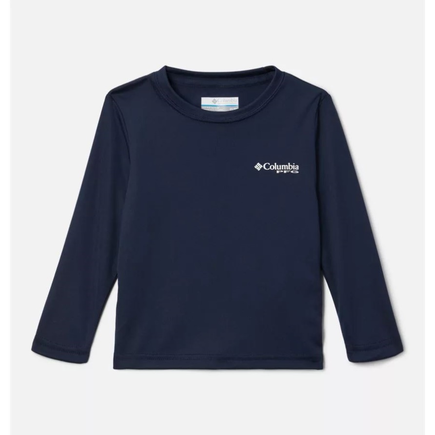 Columbia Jungen Kleinkind Pfg Terminal Tackle University Langarmshirt Collegiate Navy/Weiß - Bass