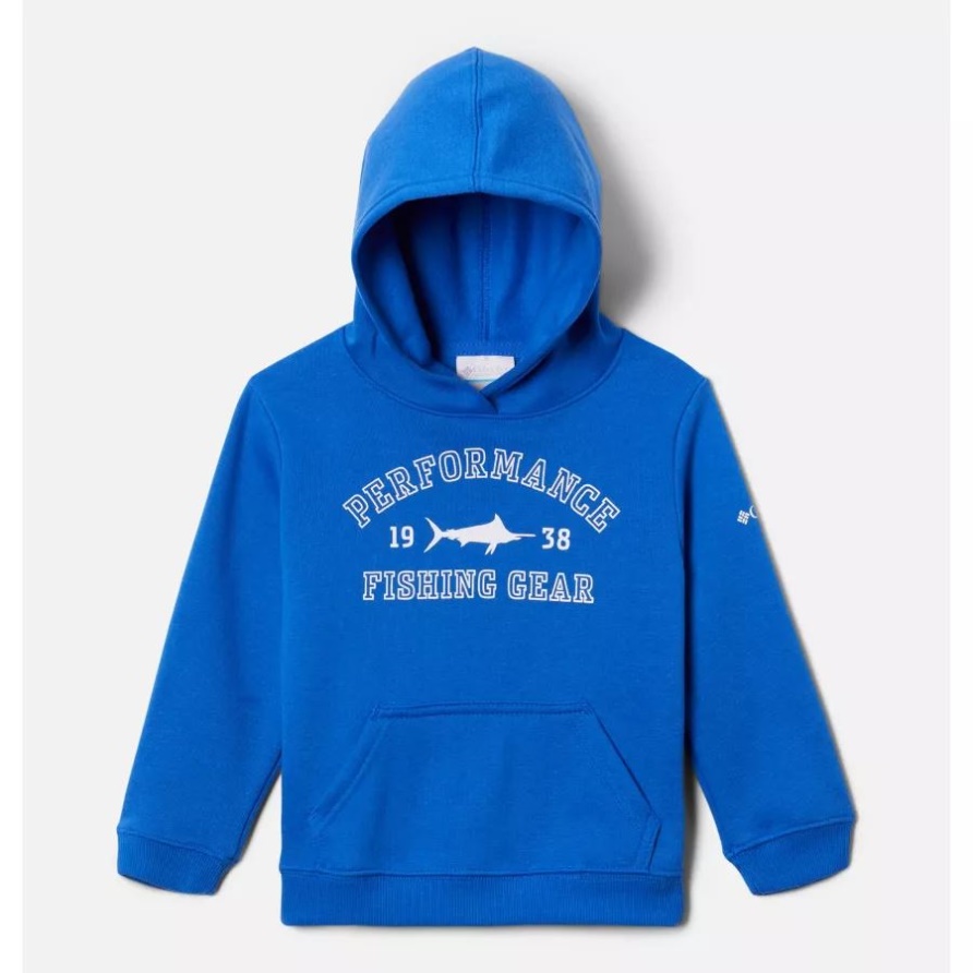 Columbia Jungen Kleinkind Pfg Universität Kapuzenpulli Blue Macaw/white - Marlin