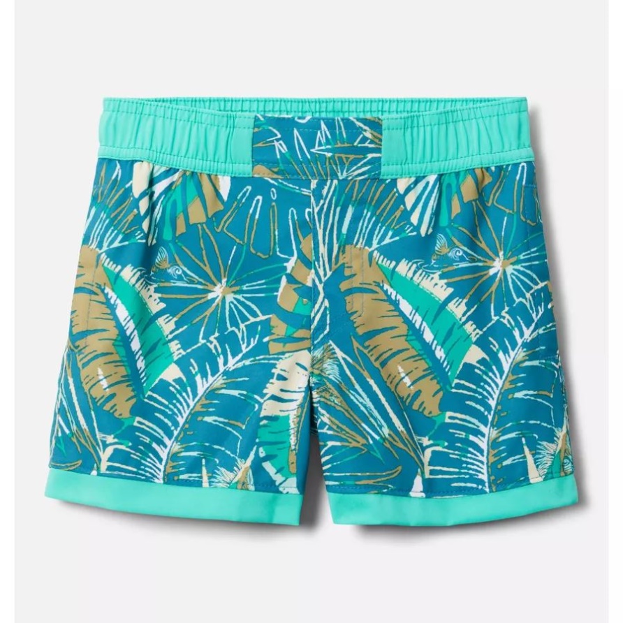 Columbia Sandige Shoresboard-Shorts Für Jungen Für Kleinkinder, Tiefgrüne King Palms