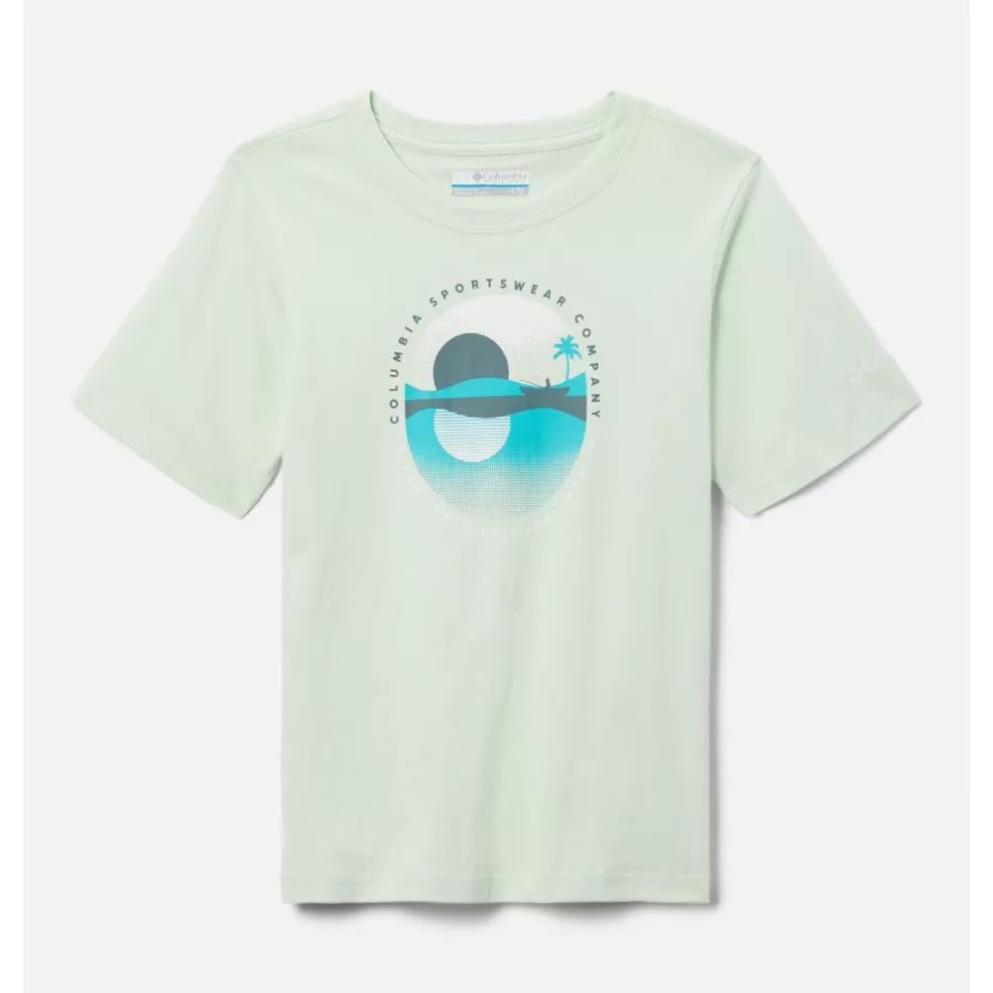 Columbia Valley Creek Kurzarm-Grafik-T-Shirt Für Jungen Eisgrün/Halbton-Fischergrafik