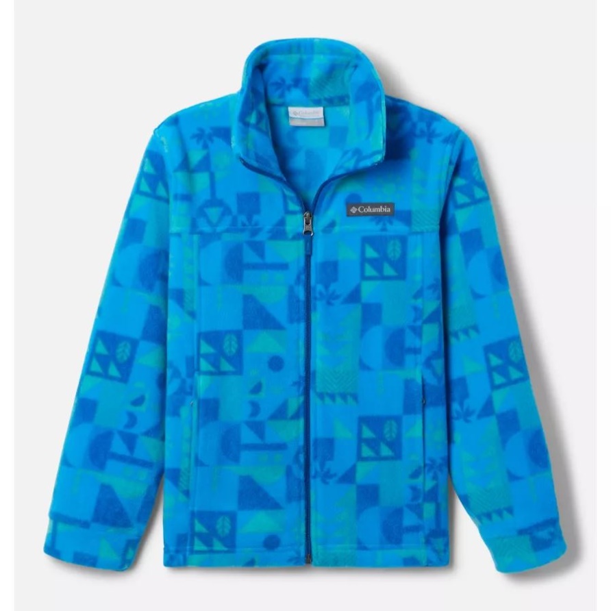 Columbia Jungen Zing Iii Bedruckte Fleecejacke Hell Aqua Quest
