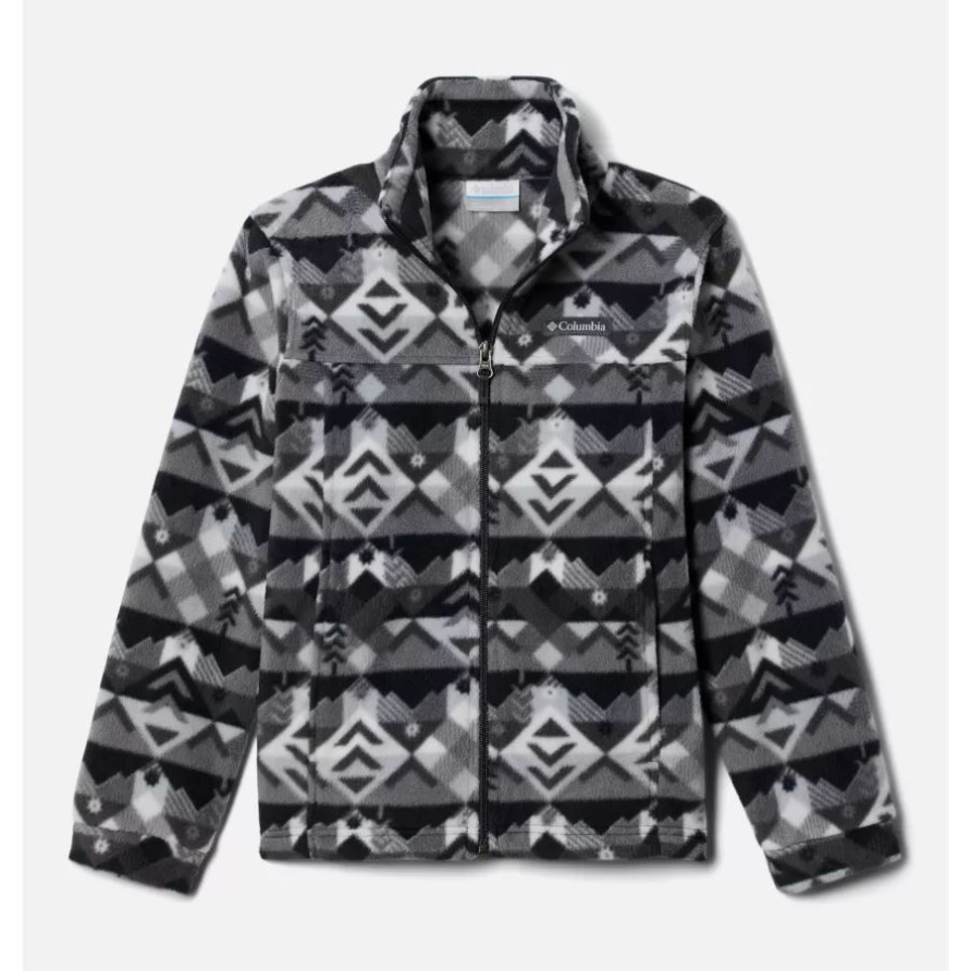 Columbia Zing III Bedruckte Fleecejacke Für Jungen Shark Checkpoint