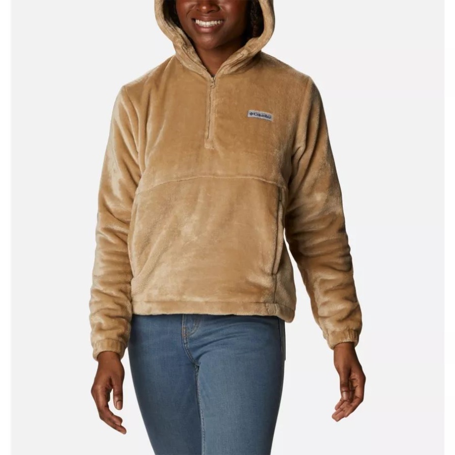 Columbia Brand Beach Damen-Fleece-Hoodie Mit Feuerseite