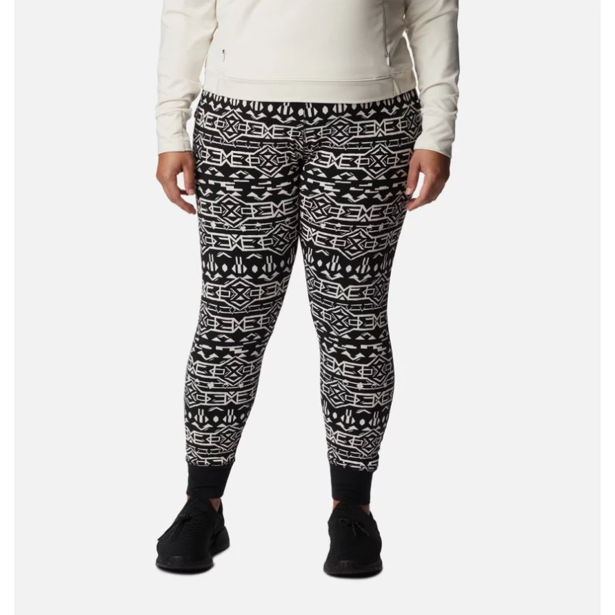 Columbia Brand Black 80s Stripe Damen Holly Hideaway Leggings Plus Größe