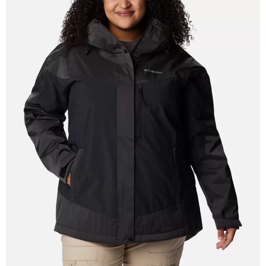 Columbia Brand Black Sheen Point Park Isolierjacke Für Damen In Übergröße