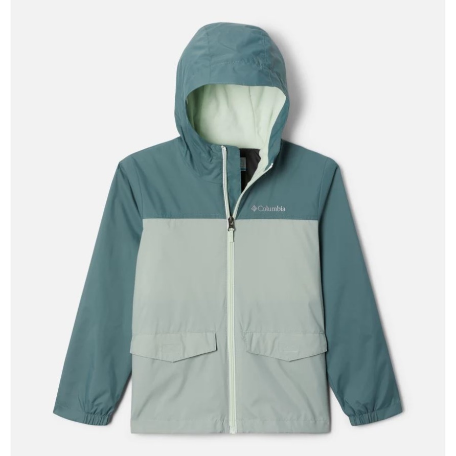 Columbia Brand Regen-Zilla-Jacke Für Jungen Metall/Niagara