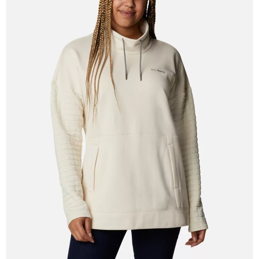 Columbia Brand Chalk Women's Sunday Summit übergroßer Trichterpullover