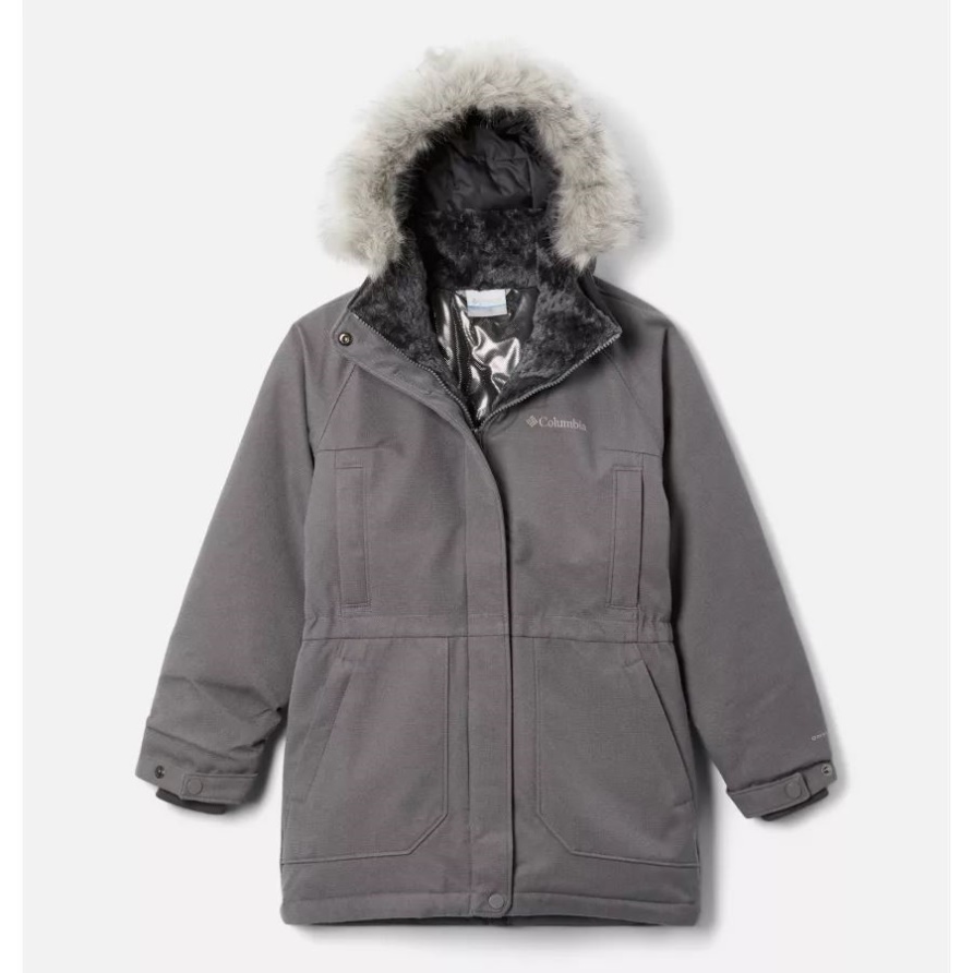 Columbia Brand City Grauer Boundary Bay Daunenparka Für Mädchen
