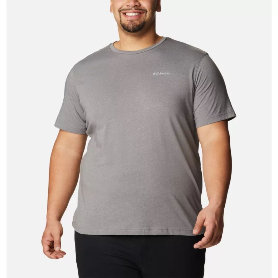 Columbia Brand City Grey Heather Herren Thistletown Hills Kurzarmshirt Groß