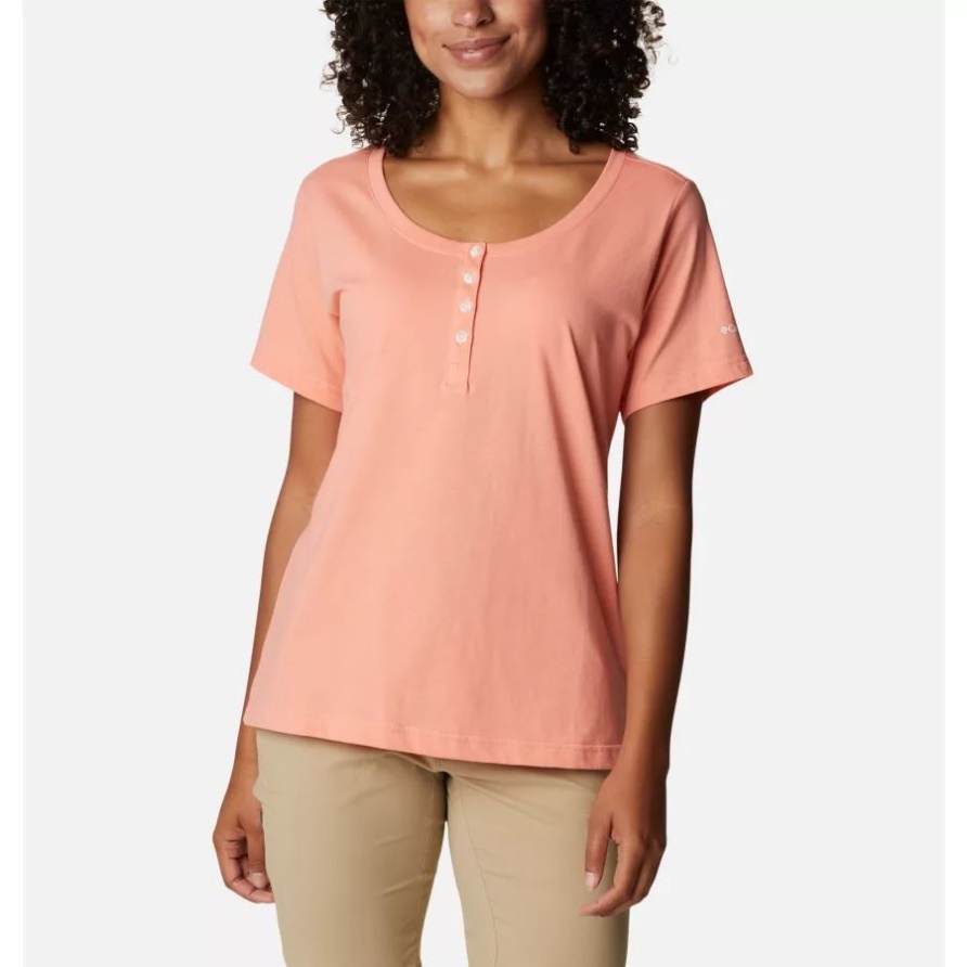 Columbia Brand Coral Reef Damen-Henley Mit Saphirspitze