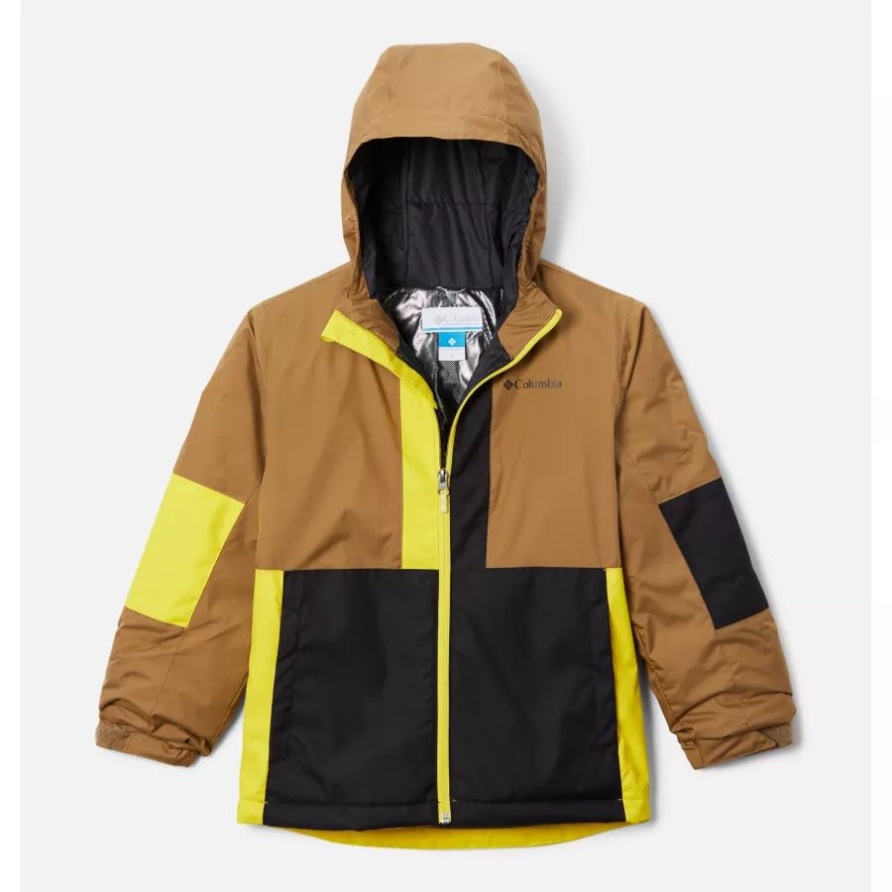 Columbia Brand Delta/schwarz/laser Zitrone Oso Mountain Isolierte Jacke Für Jungen