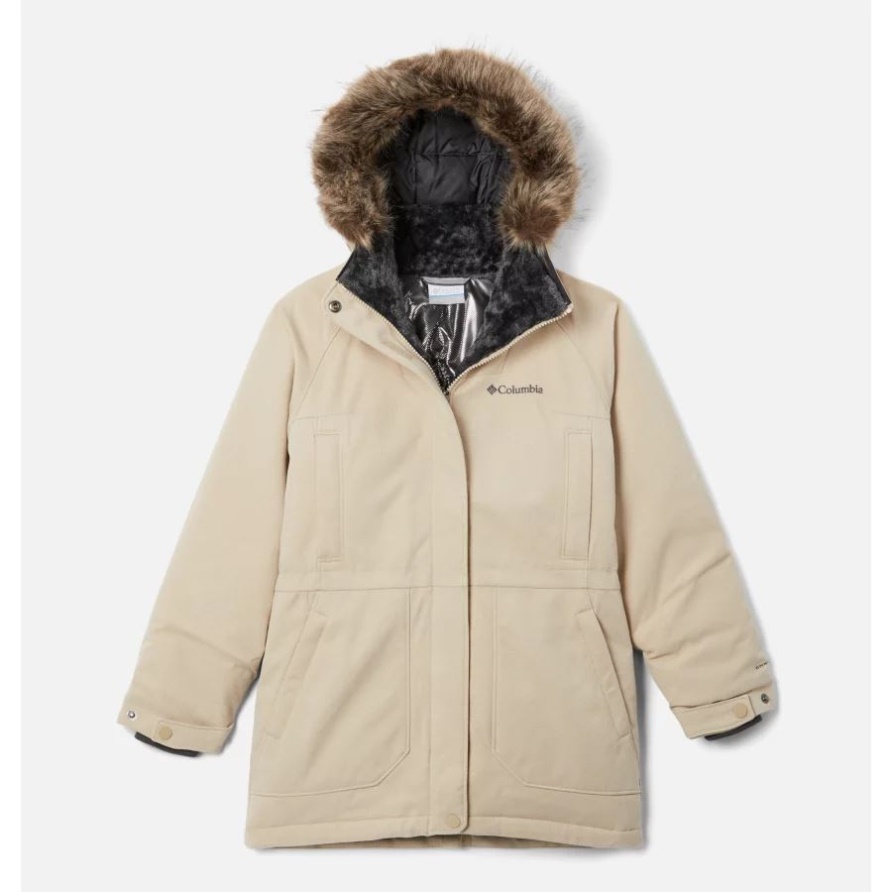 Columbia Brand Girls' Boundary Bay Down Parka Ancient Fossil