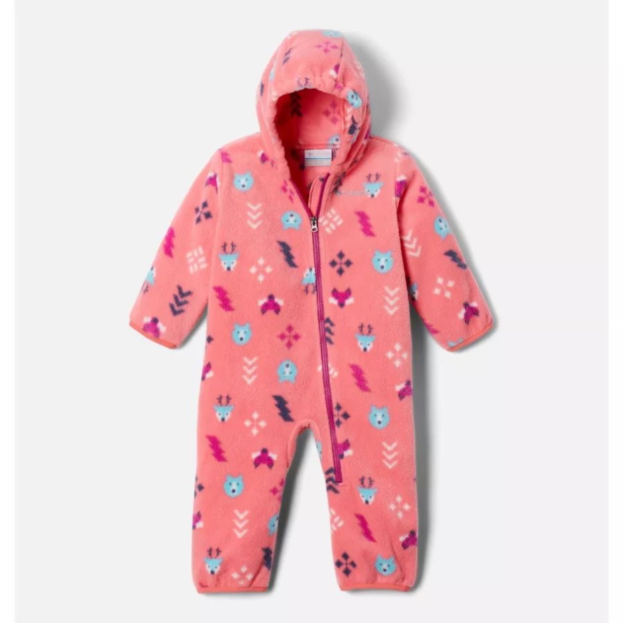 Columbia Brand Infant Snowtop Ii Bunting Blush Pink Woodlands