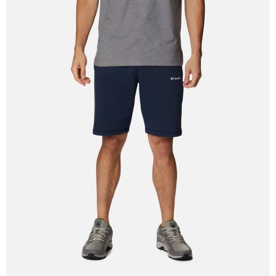 Columbia Brand Columbia Brand Logo-fleeceshorts Für Herren In Collegiate Navy