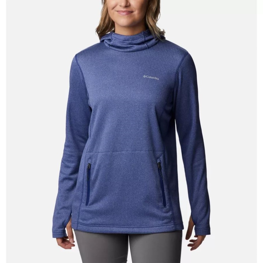 Columbia Brand Damen Park View Kapuzen-fleecepullover Dark Sapphire Heather